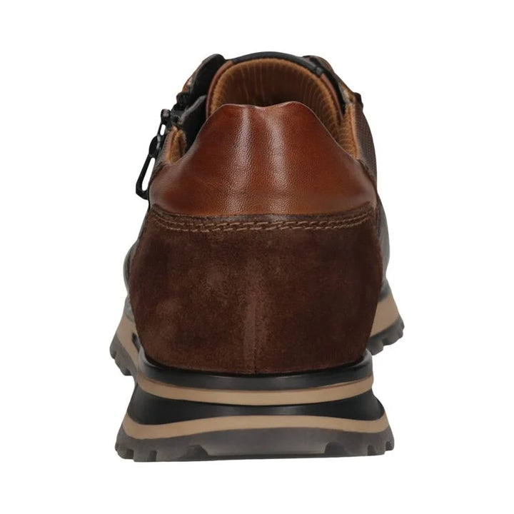 Bugatti Lace Up Wide Fit Brown Trainer