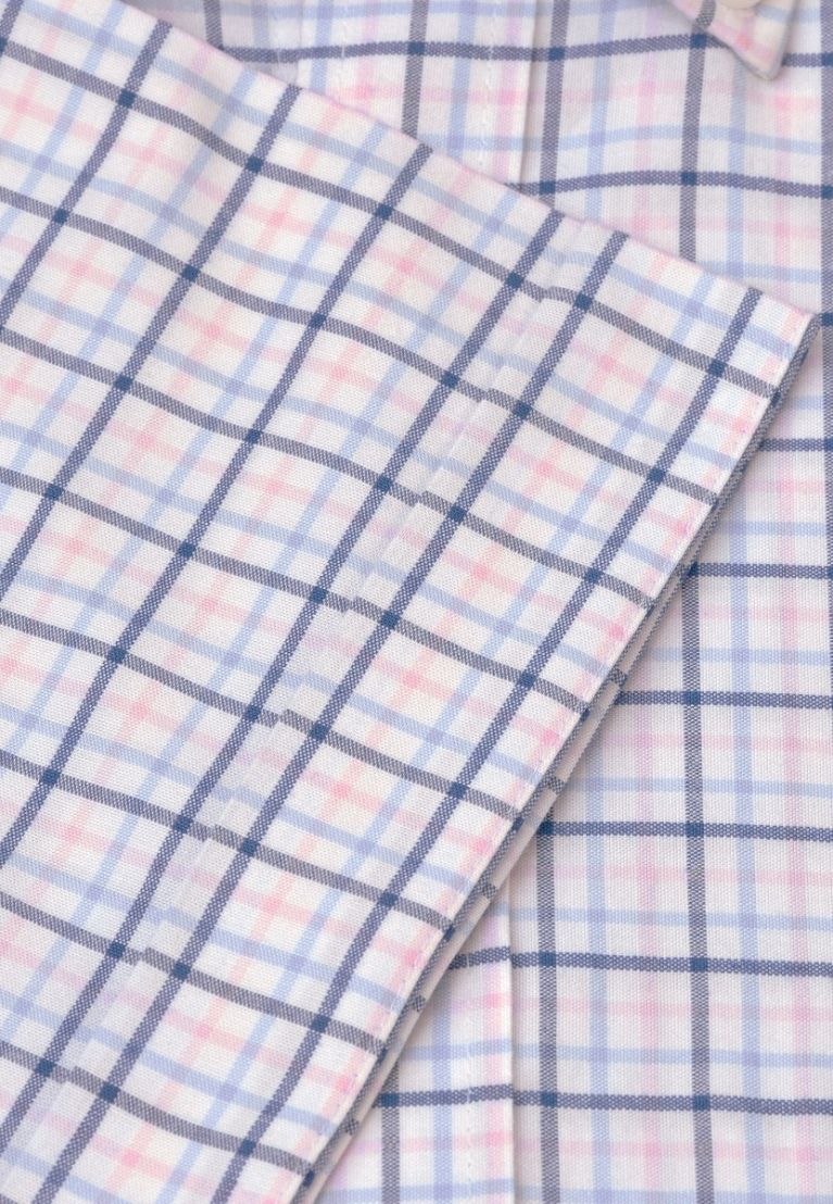 Brook Taverner Pink Tattersall Check Short Sleeve
