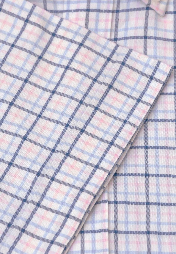 Brook Taverner Pink Tattersall Check Short Sleeve