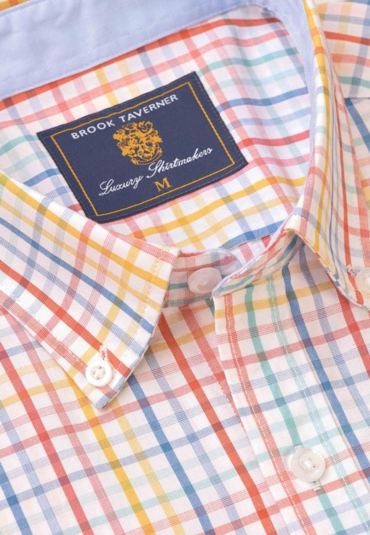 Brook Taverner Multi Check Portofino Short Sleeve Shirt