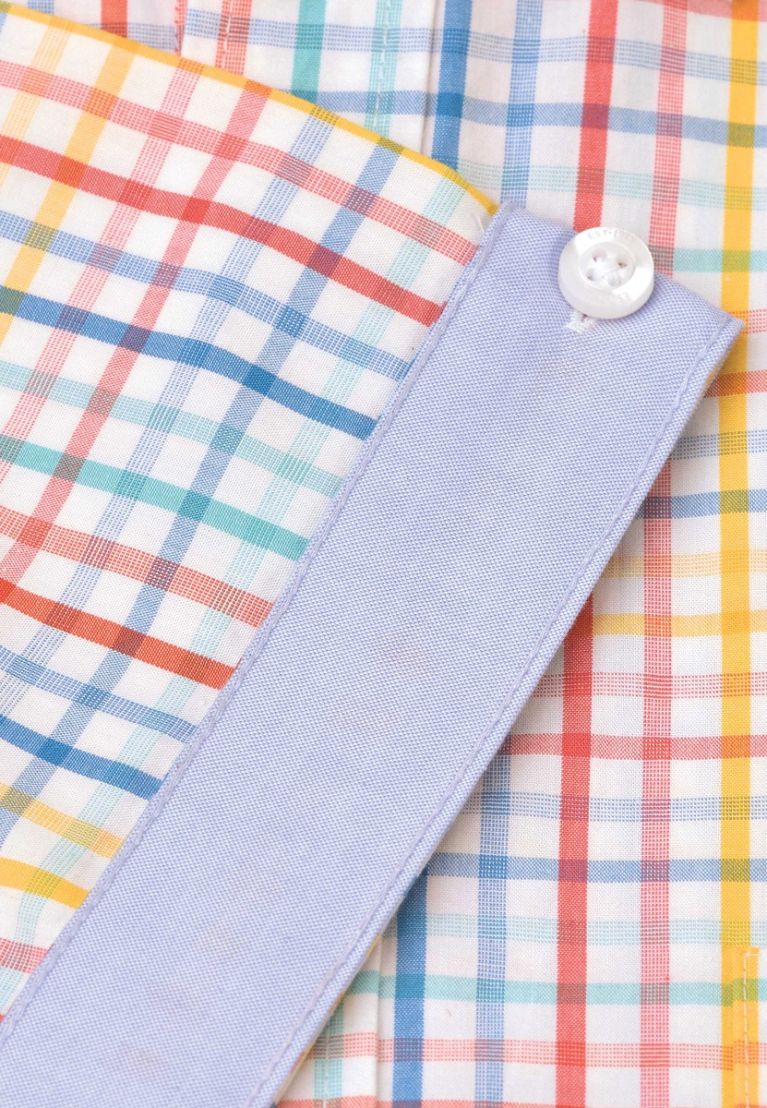 Brook Taverner Multi Check Portofino Short Sleeve Shirt