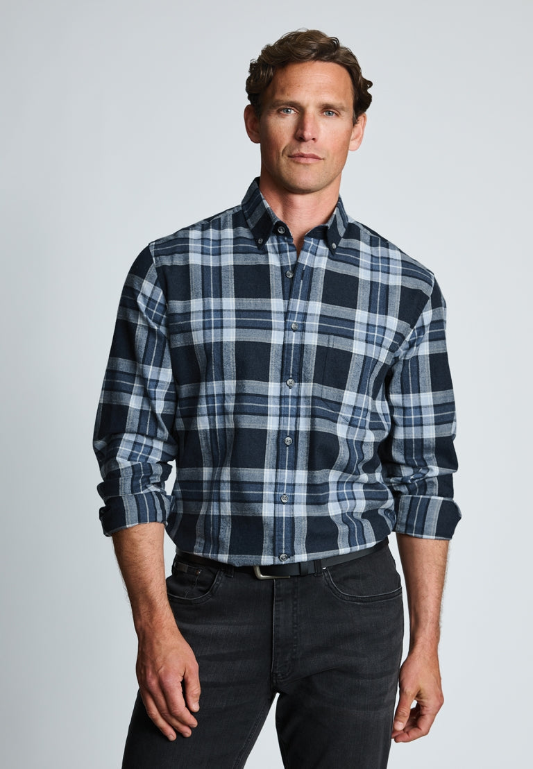Brook Taverner Blue Check Long Sleeve