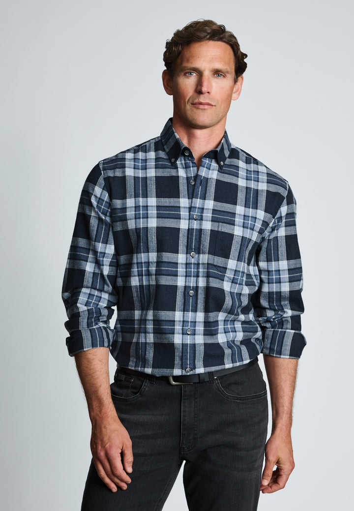 Brook Taverner Blue Check Long Sleeve