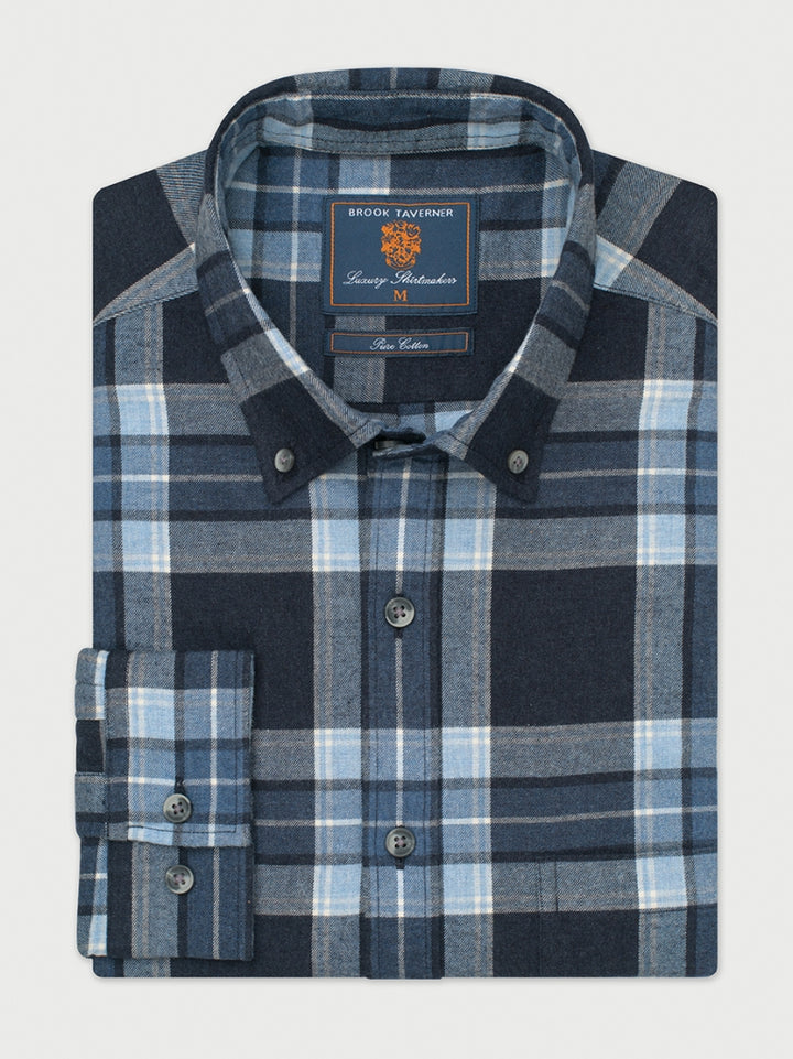 Brook Taverner Blue Check Long Sleeve