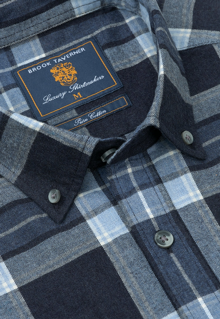 Brook Taverner Blue Check Long Sleeve