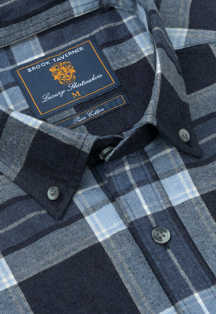 Brook Taverner Blue Check Long Sleeve