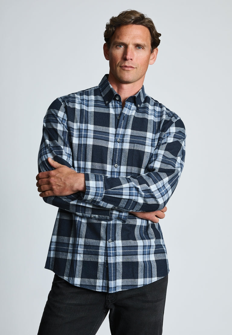 Brook Taverner Blue Check Long Sleeve