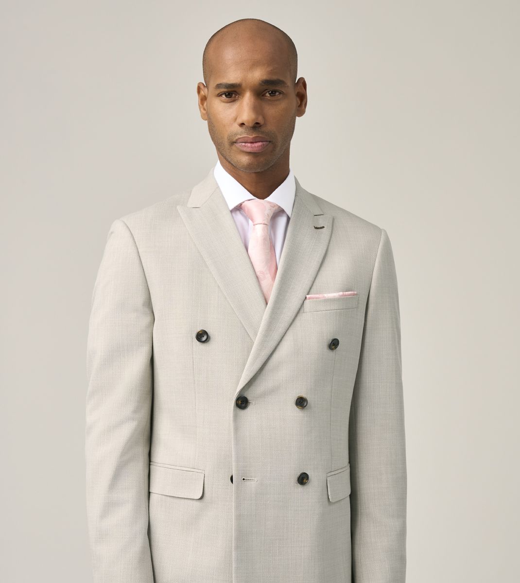Skopes Redding Suit Jacket Stone Double Breasted