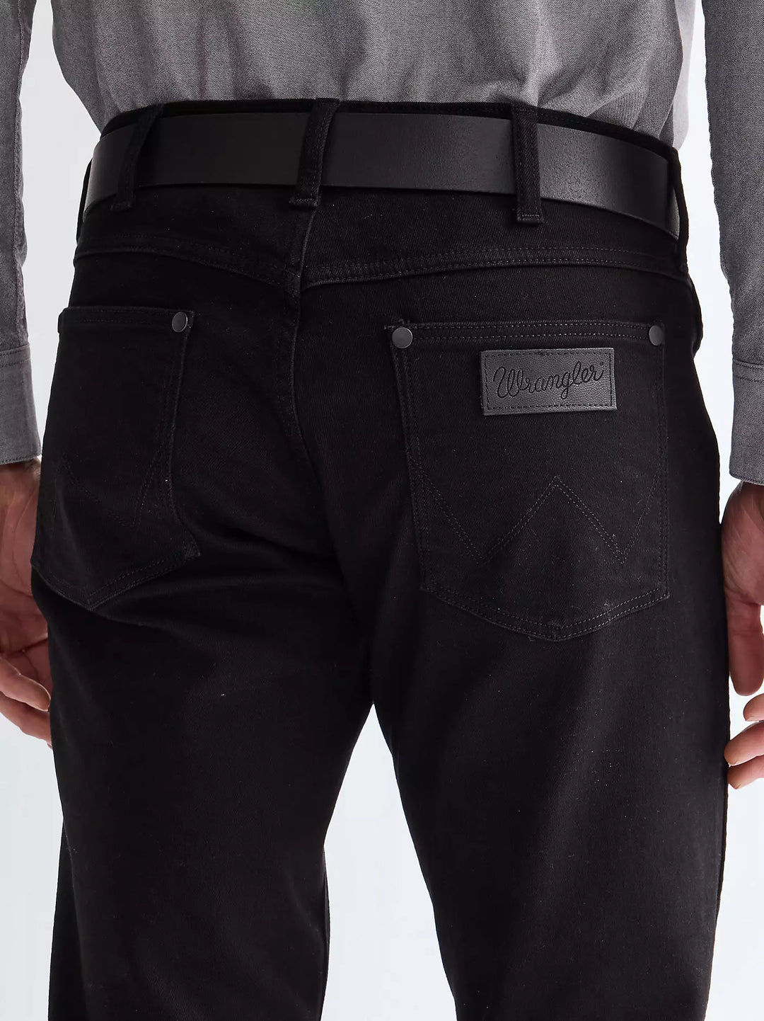 Wrangler Metal Loop Black Belt