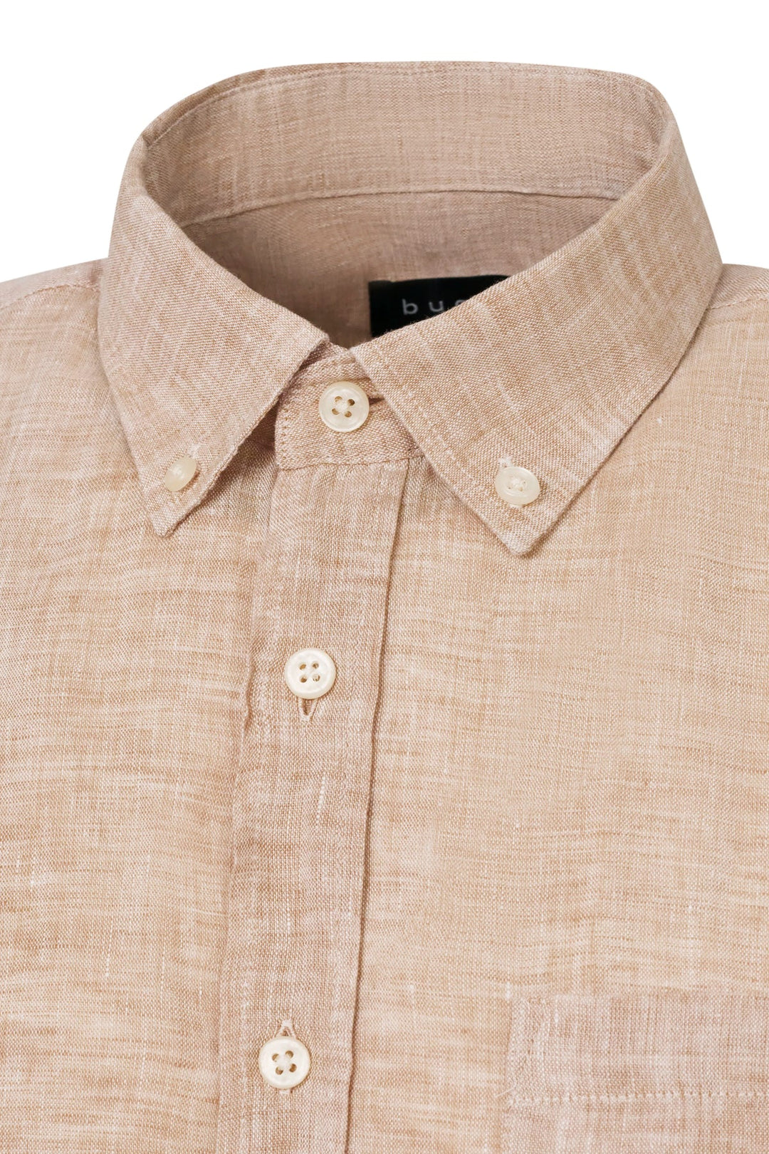 Bugatti Short Sleeve Linen Shirt Taupe