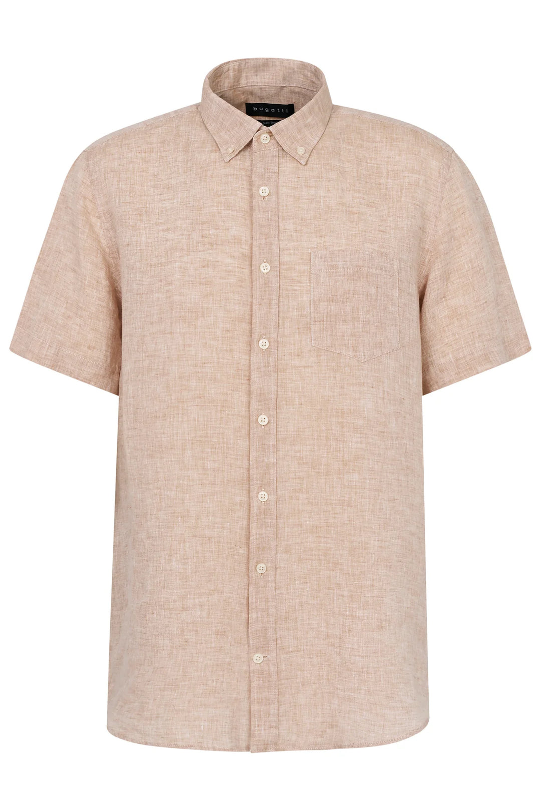 Bugatti Short Sleeve Linen Shirt Taupe