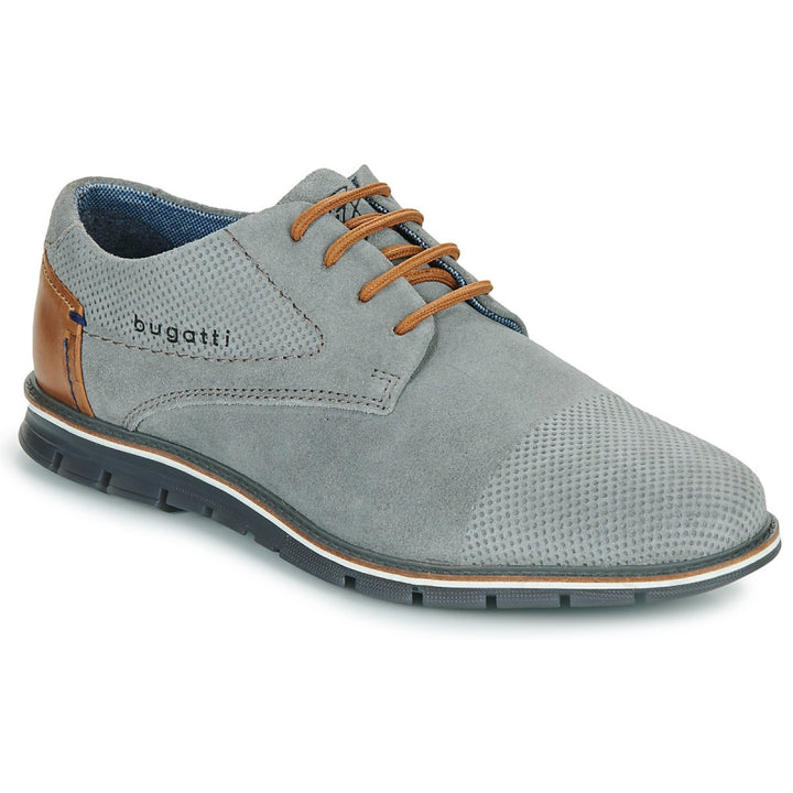 Bugatti Leather and Suede Lace Up Grey Shoe