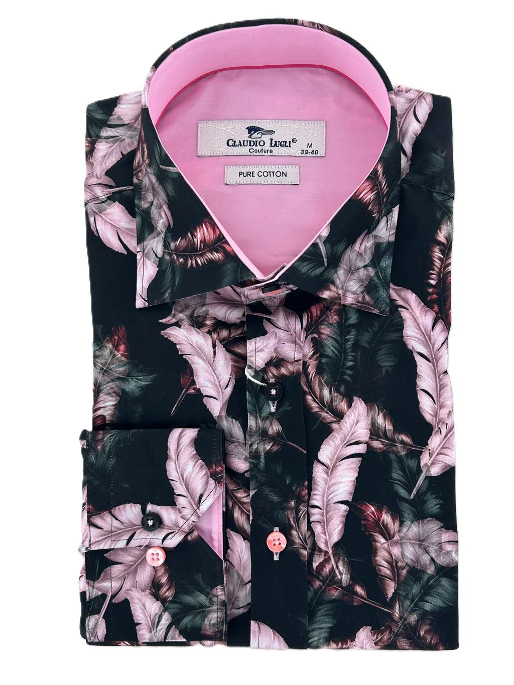 Claudio Lugli Pink Feather Shirt