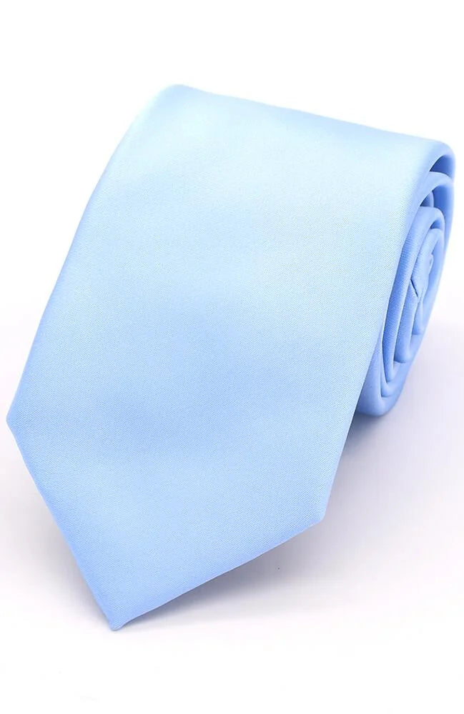 Sky Blue Satin Tie