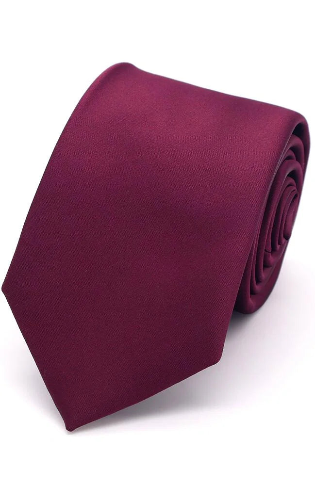 Wine Satin Tie