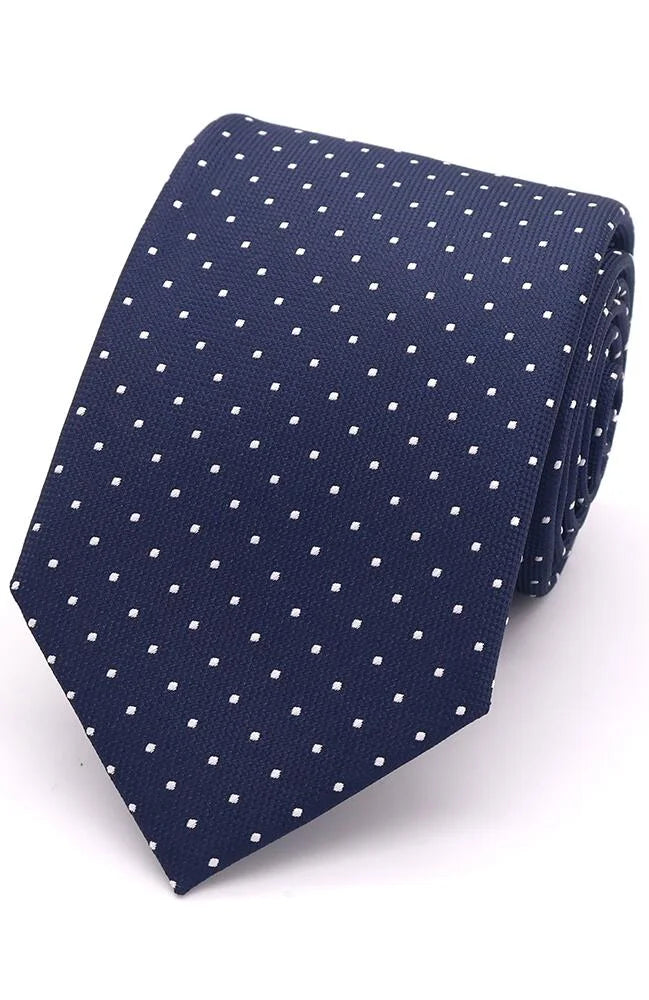 Navy Polka Dot Tie