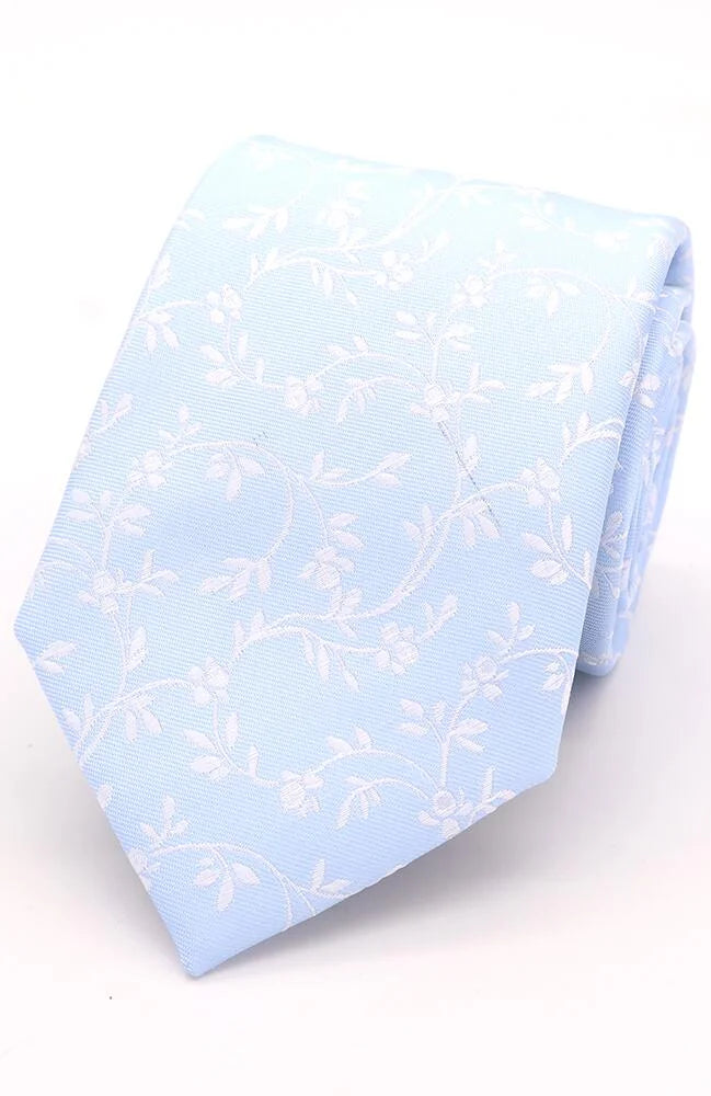 Sky Blue Leaf Tie