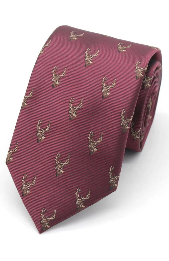 Stag Head Wine Tie