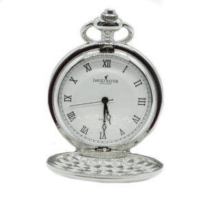 Silver Spitfire Quartz Fukkll Hunter Pocket Watch