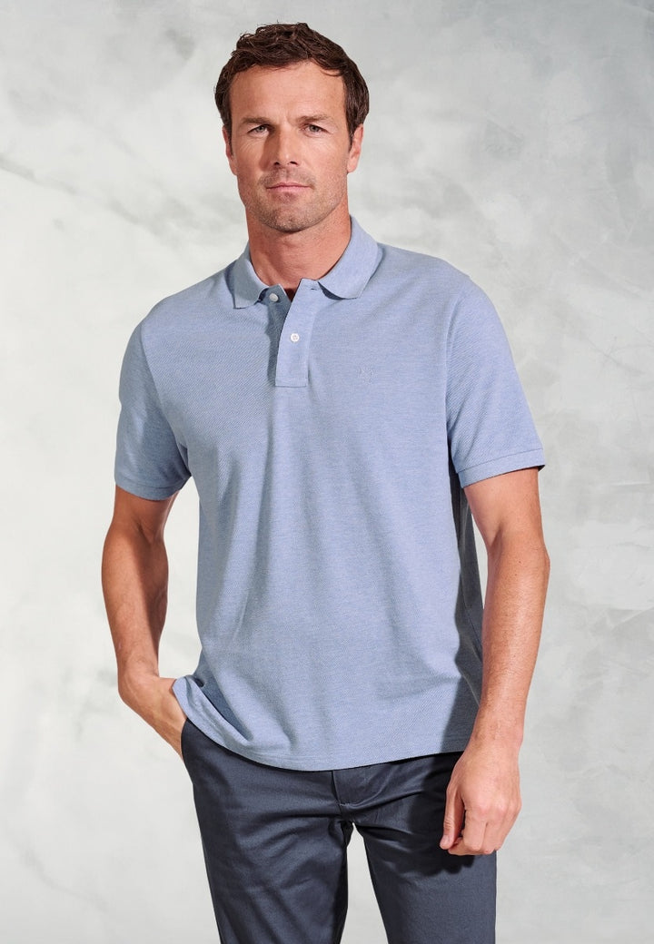 Brook Taverner Firth Polo Shirt Sky Blue