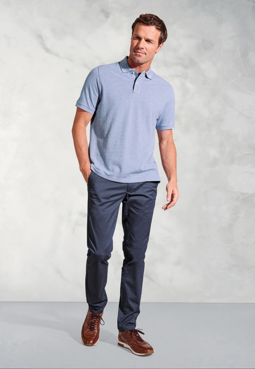 Brook Taverner Firth Polo Shirt Sky Blue