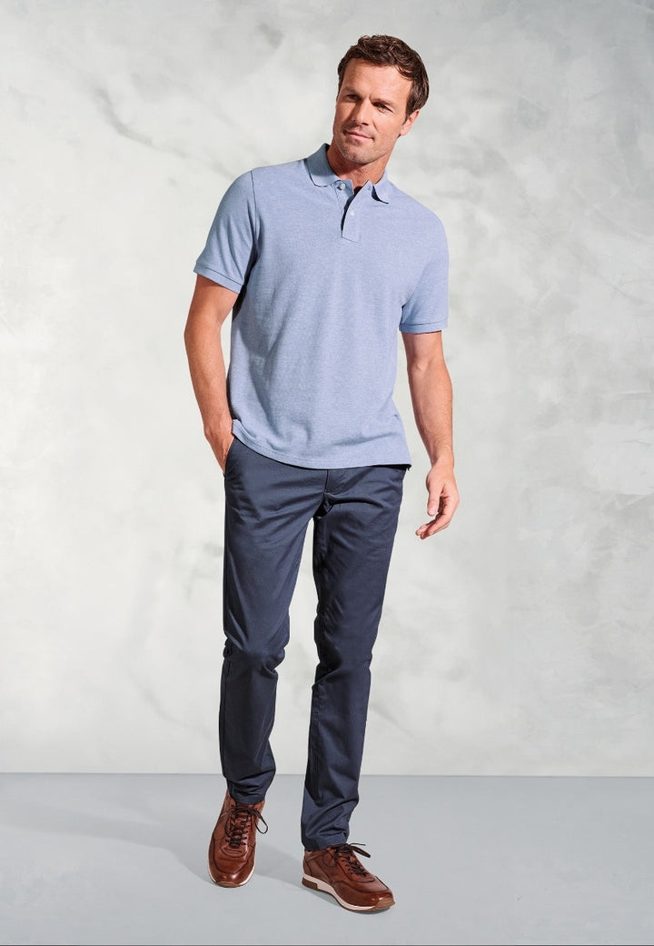 Brook Taverner Firth Polo Shirt Sky Blue