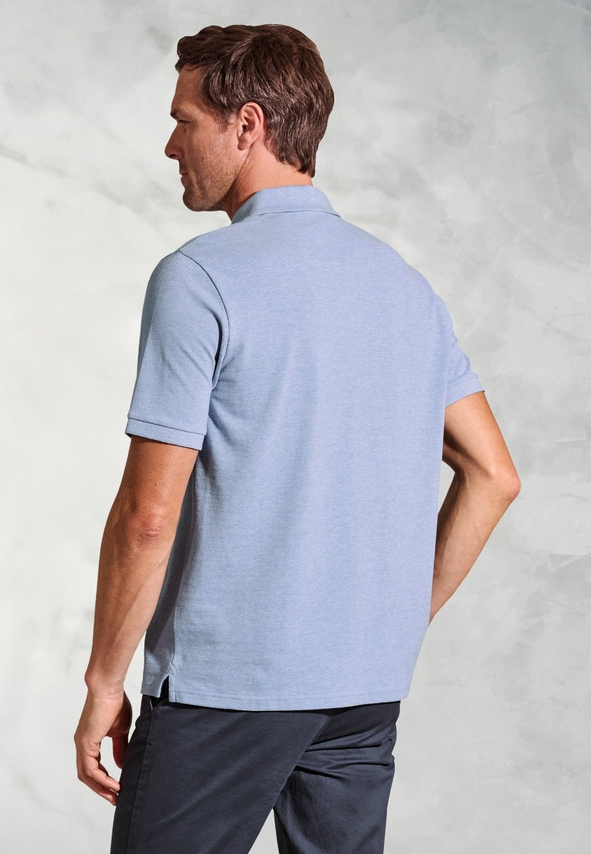 Brook Taverner Firth Polo Shirt Sky Blue