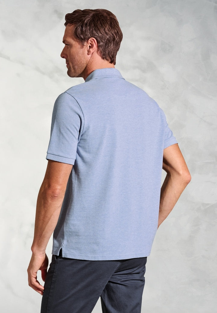 Brook Taverner Firth Polo Shirt Sky Blue