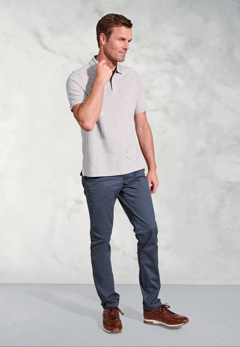 Brook Taverner Firth Polo Shirt Silver Grey