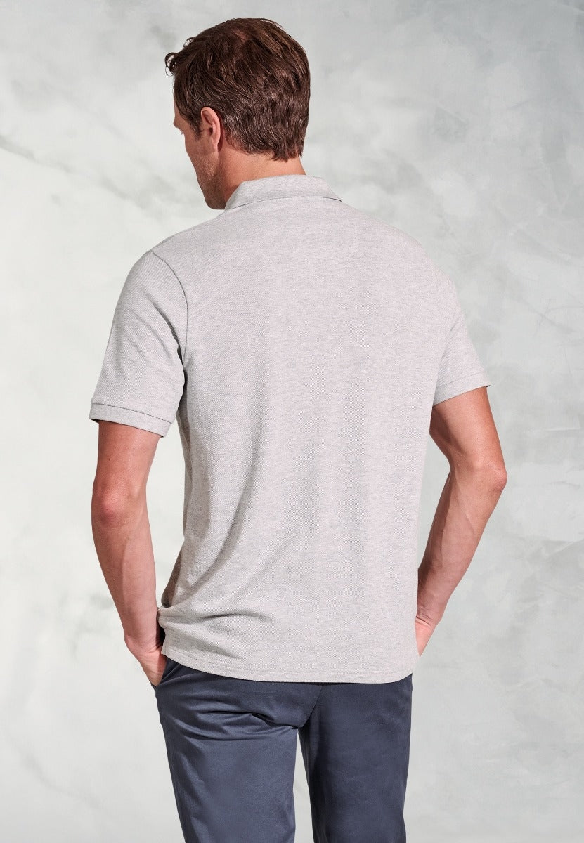 Brook Taverner Firth Polo Shirt Silver Grey
