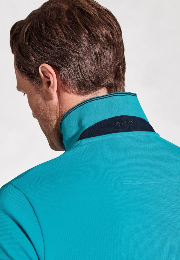 Brook Taverner Firth Polo Shirt Turquoise