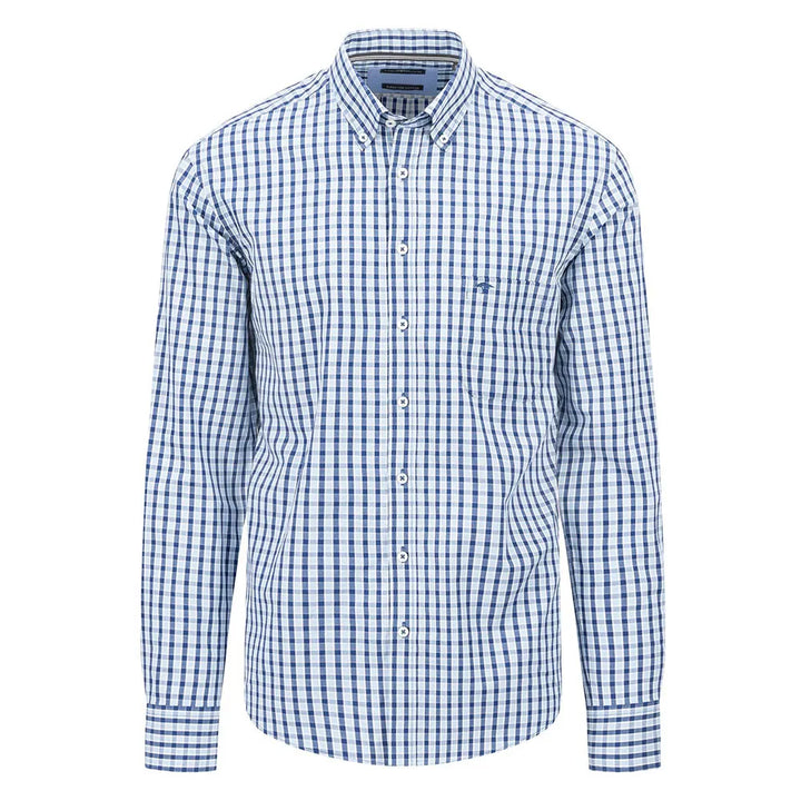 Fynch-Hatton Long Sleeve Shirt Midnight Small Check