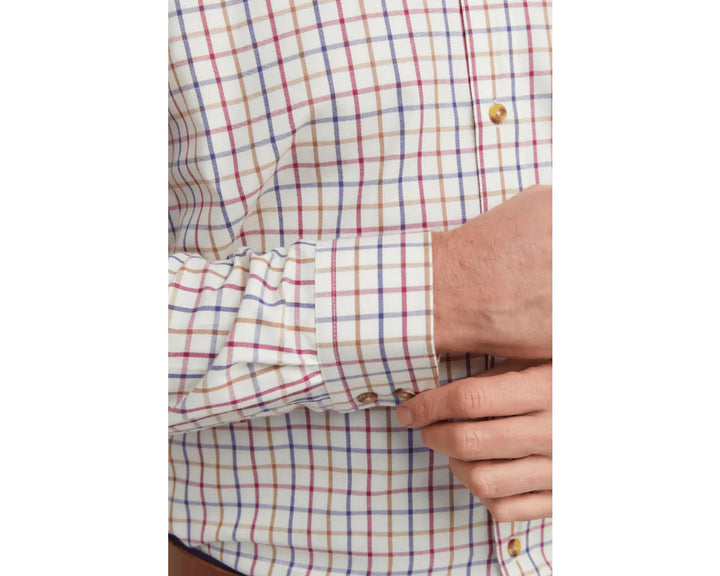 Double Two Long Sleeve Plum Checked Shirt