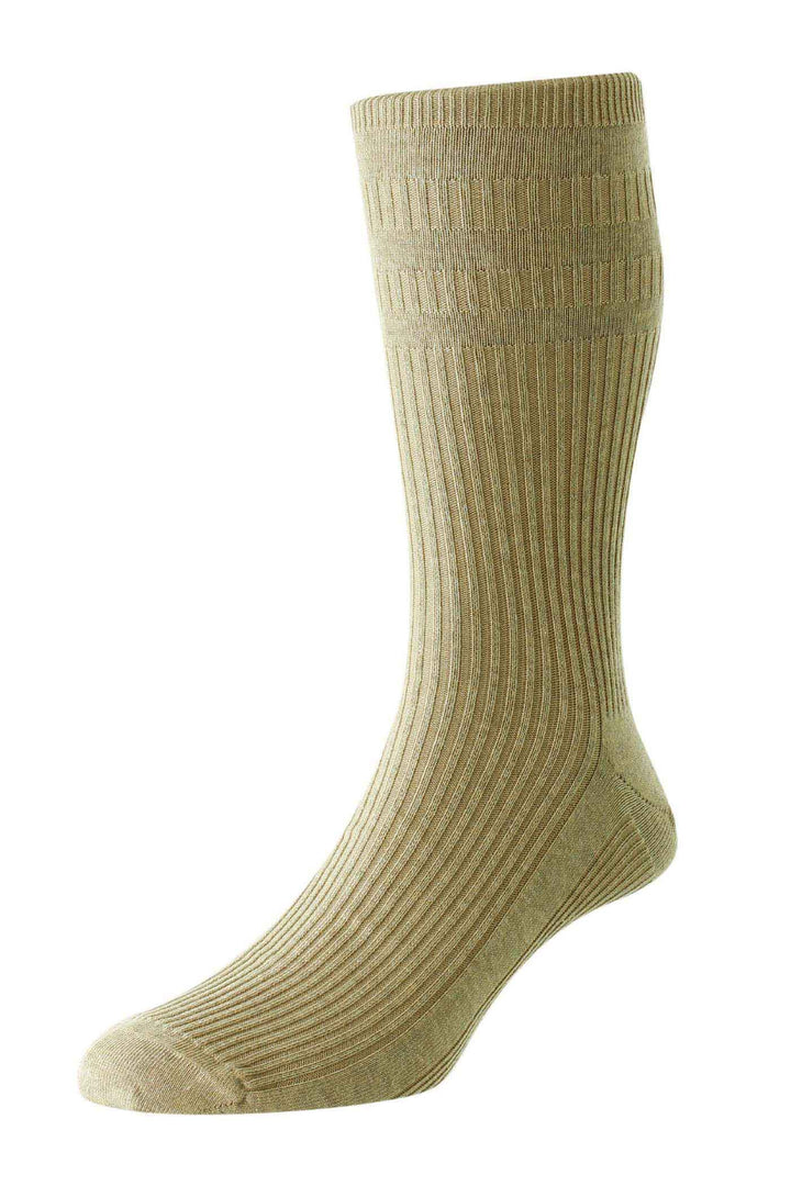 HJ Hall Softop Cotton Sock Oatmeal Melange