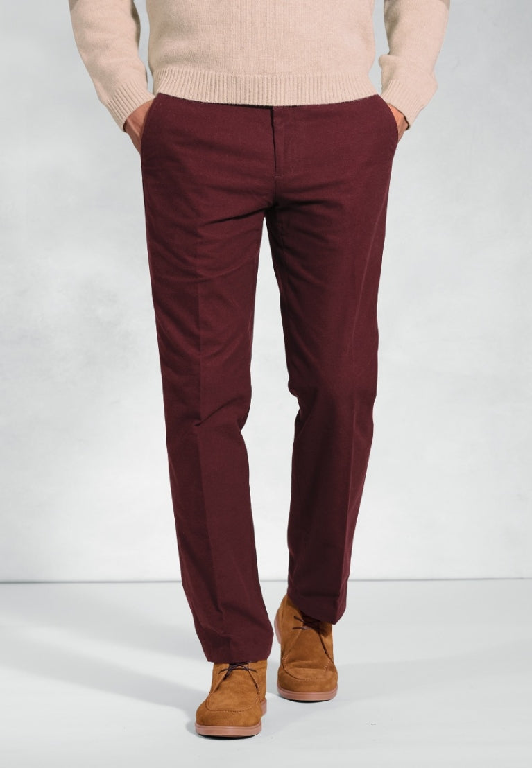 Brook Taverner Kerswell Moleskin Trouser Berry