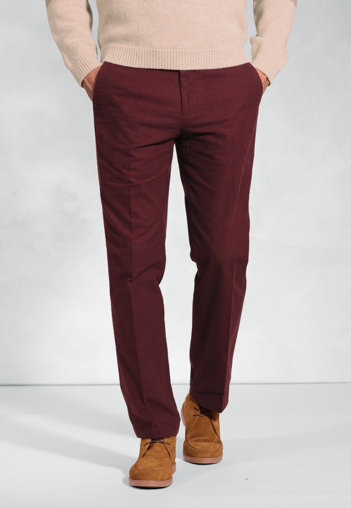 Brook Taverner Kerswell Moleskin Trouser Berry