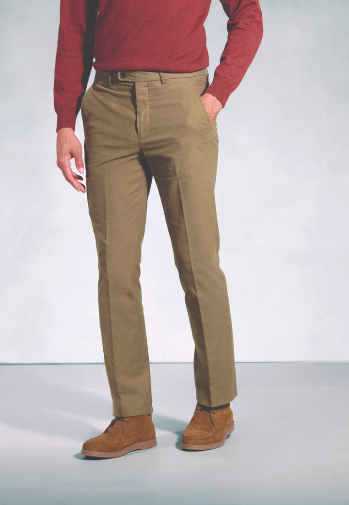 Brook Taverner Kerswell Moleskin Trouser Stone