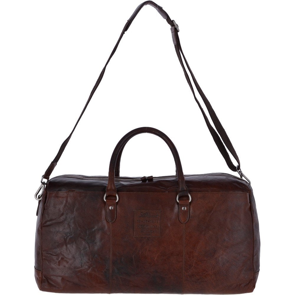 Ashwood Leather Holdall brandy- F-87