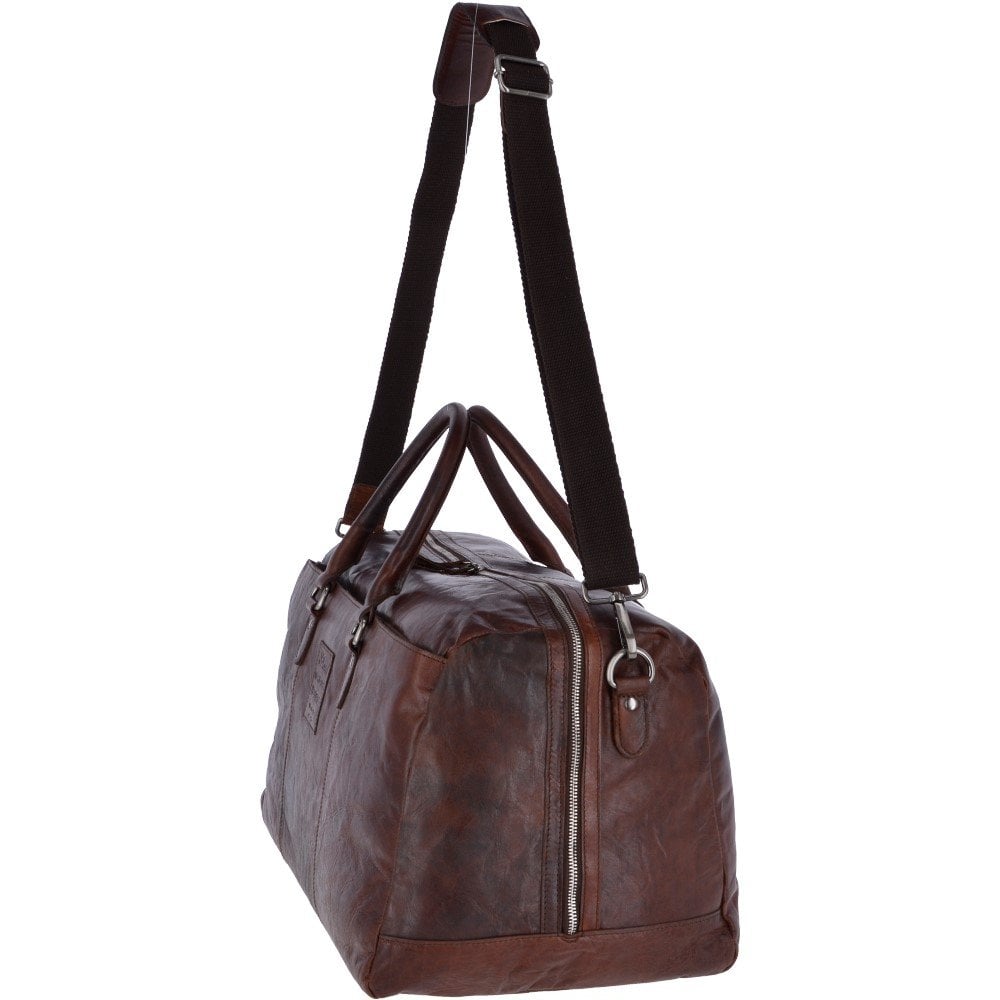 Ashwood Leather Holdall brandy- F-87