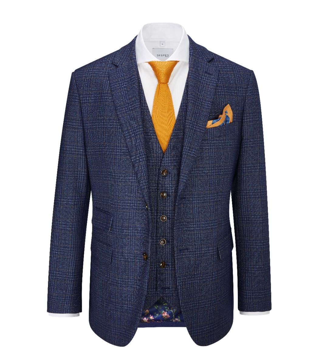 Skopes Woolf Suit Jacket Blue Check