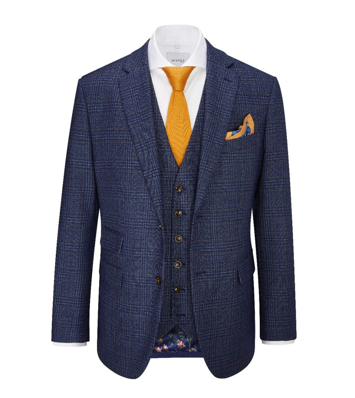 Skopes Woolf Suit Jacket Blue Check