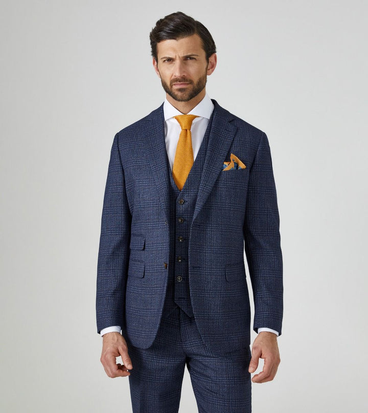 Skopes Woolf Suit Jacket Blue Check