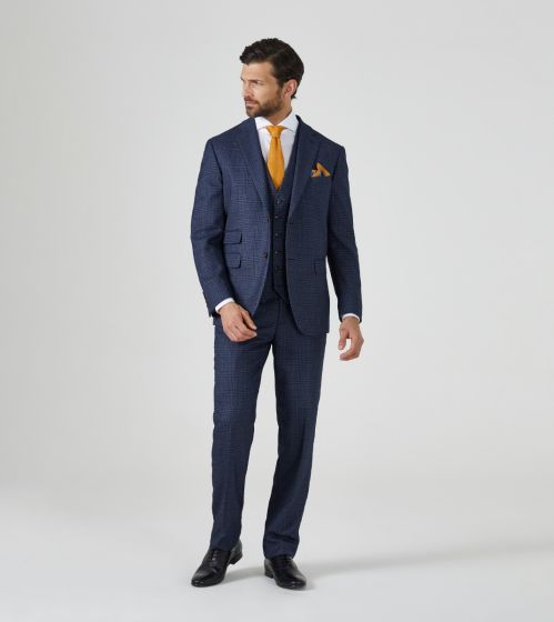 Skopes Woolf Suit Jacket Blue Check
