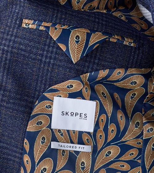 Skopes Woolf Suit Jacket Blue Check