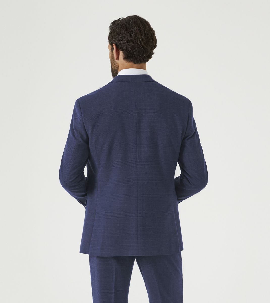 Guildford Suit Tailored Jacket Navy Blue Check