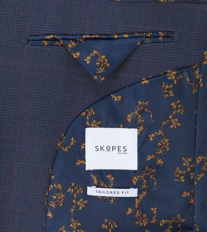 Guildford Suit Tailored Jacket Navy Blue Check
