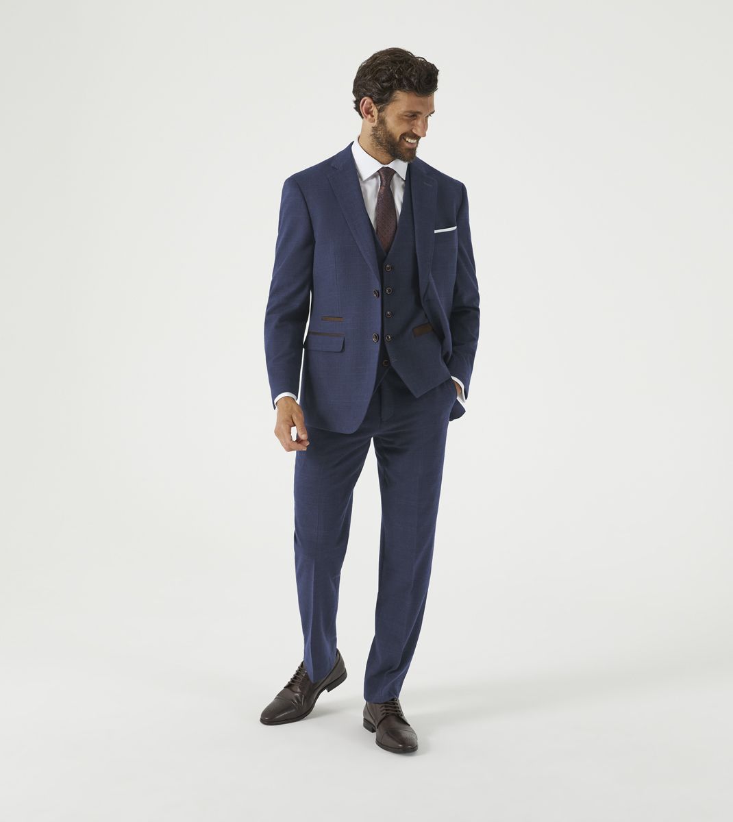 Guildford Suit Tailored Jacket Navy Blue Check