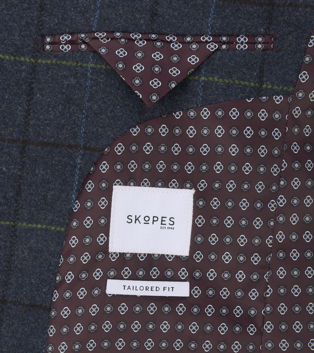 Skopes Ryedale Navy Check Jacket