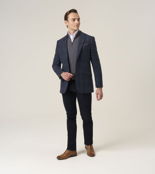 Skopes Ryedale Navy Check Jacket