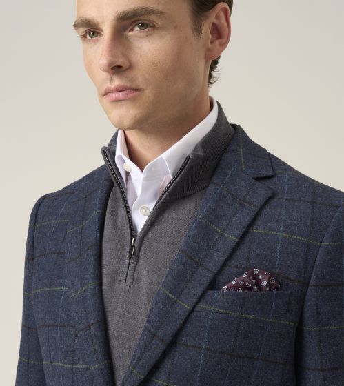 Skopes Ryedale Navy Check Jacket